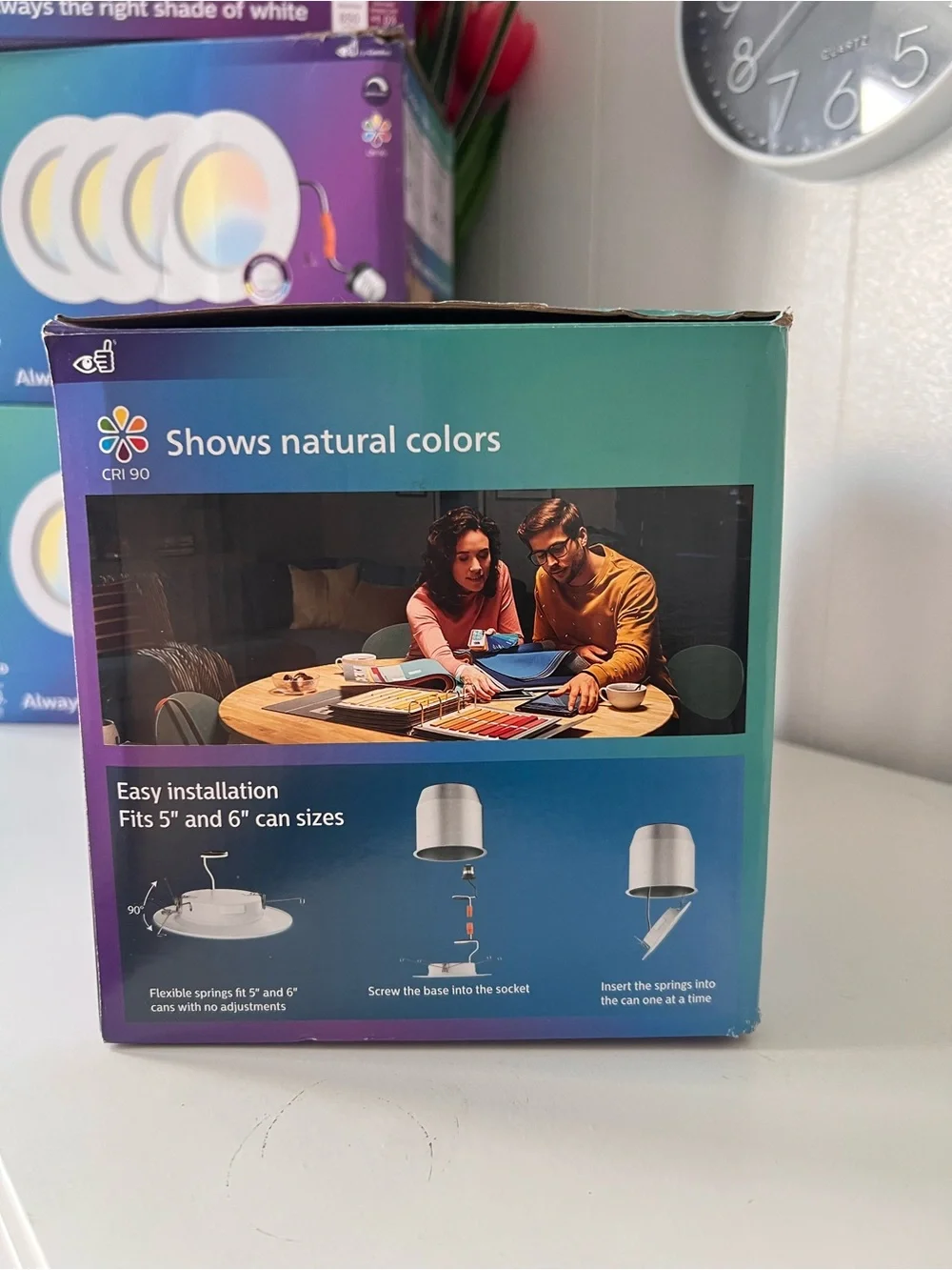 Philips 5/6 Recessed Downlight 4-Pack Selectable White 75W Equiv 8.5W LED